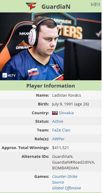 csgo守护者titan,csgo的四个狙神