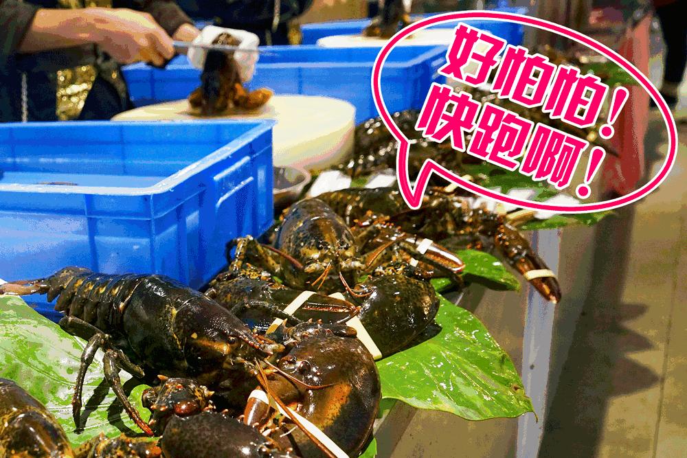 椰林6号海鲜码头，卖龙虾，这个价格很新鲜！