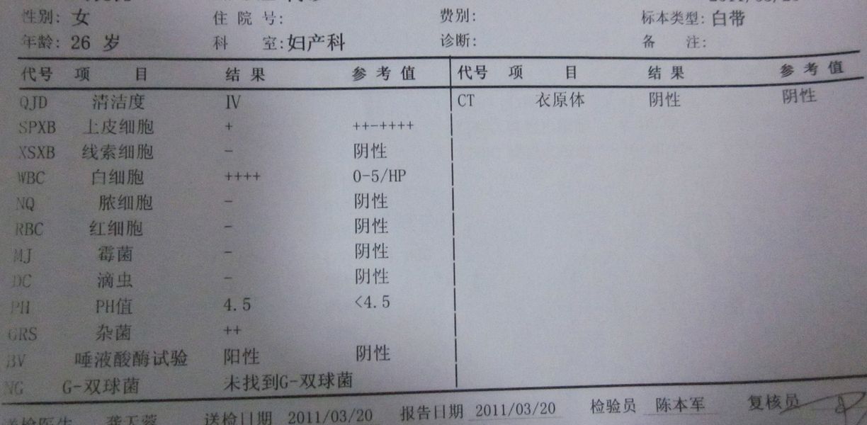 白带检查化验单白细胞3,如何看懂白带检查化验单