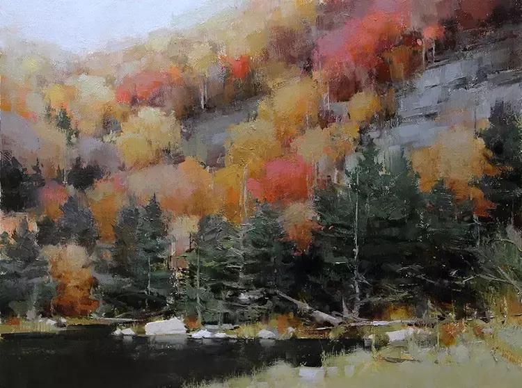 美国油画100幅欣赏,美国西部风景油画大全