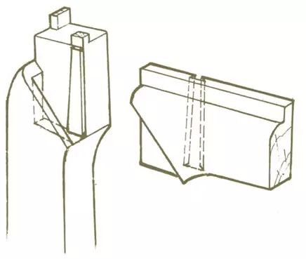 榫卯结构手绘线稿,古代家具手绘线稿