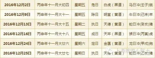 2016农历结婚黄道吉日,2016黄道吉日查询一览表