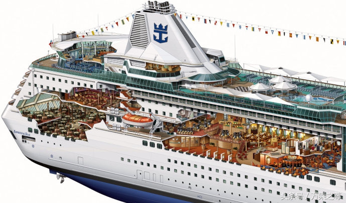 豪华邮轮实拍高清图片,豪华游轮剖面高清图