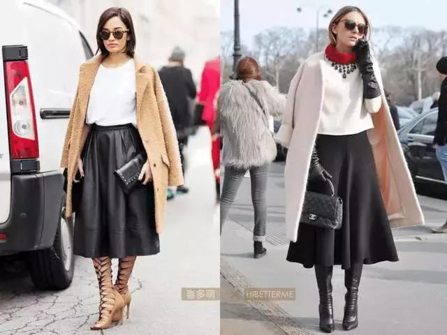 冬天怎么穿裙子才不冷请get这三招,高个子冬天穿什么裙子好看