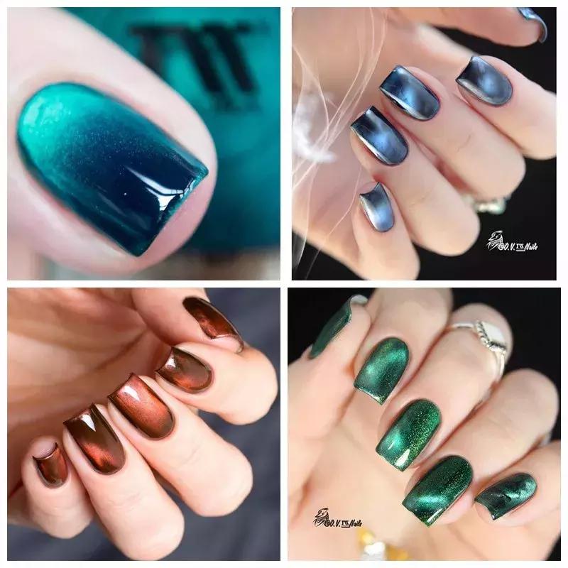 红色挑心系列美甲,明星同款纯色美甲推荐