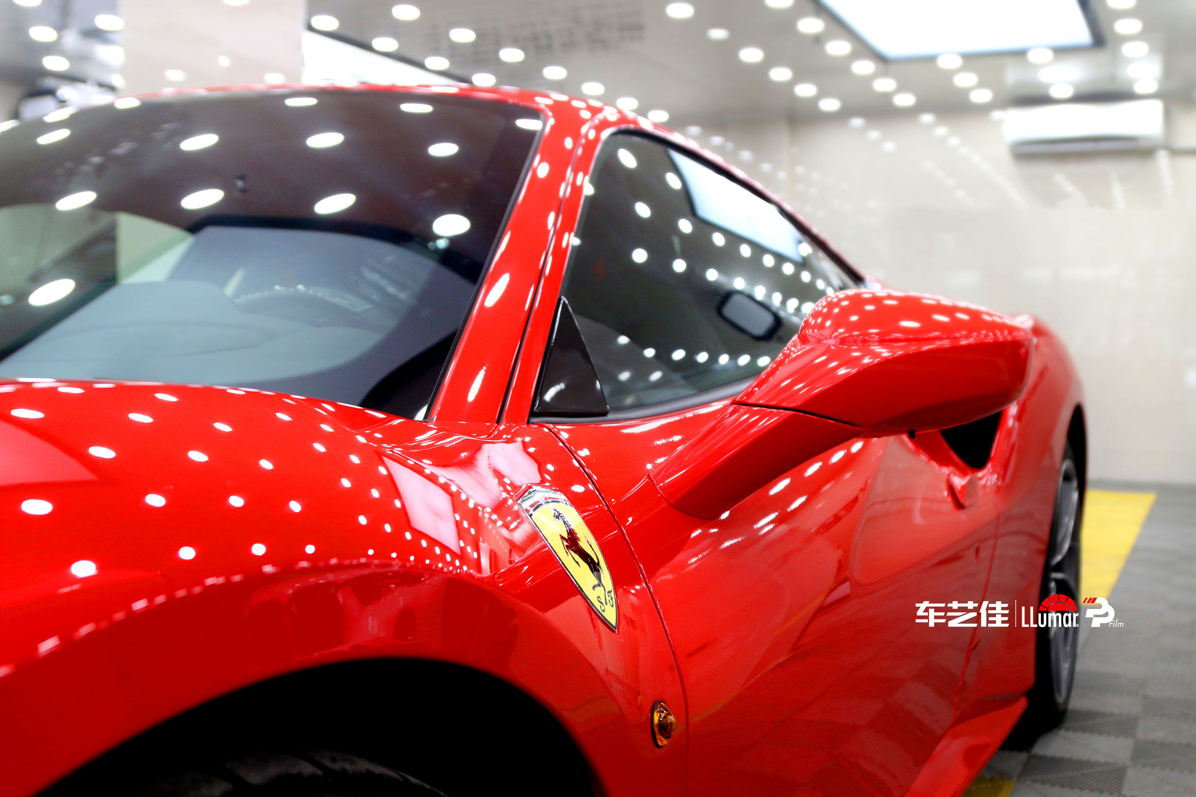 法拉利488车衣推介,法拉利488贴膜冰川蓝