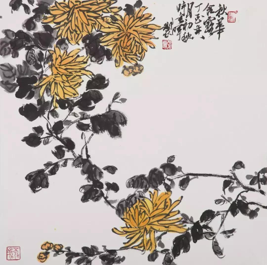 张世简菊花画法视频,菊花画法张正海
