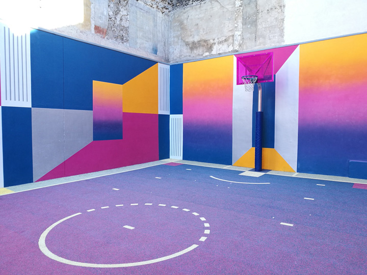 巴黎街区最梦幻的篮球场巴黎又一打卡拍照胜地