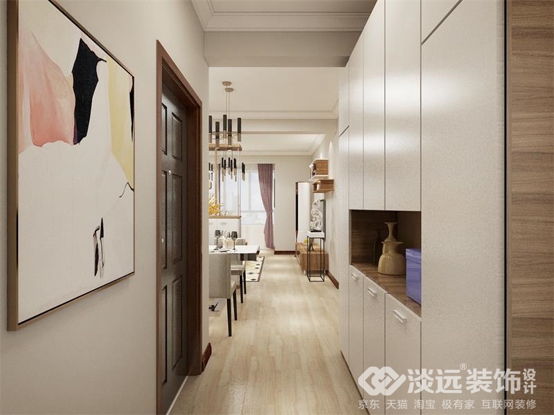 简欧82平米风格装修效果图,淡远装饰设计