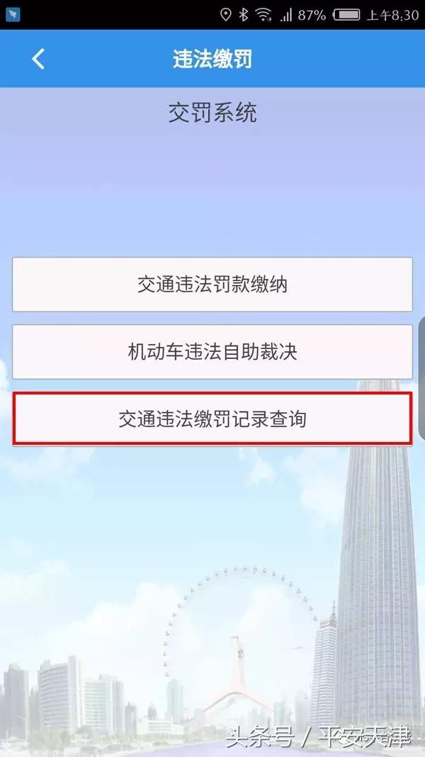 天津机动车违法缴罚,天津公安民生服务平台app下载安装