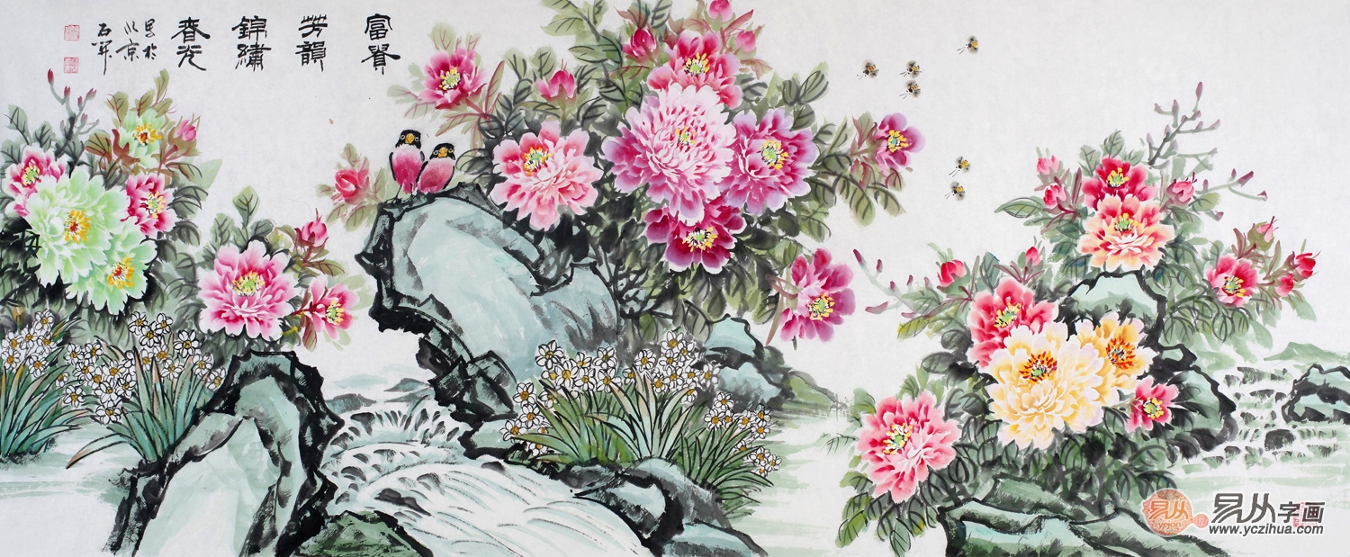 过年送什么花鸟画好,开业送的山水画寓意好的