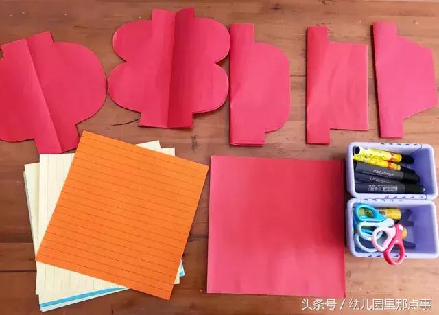 幼儿园新年手工作品简单灯笼卡纸,新年福字灯笼手工幼儿园