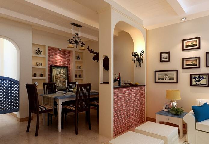 餐厅30公分屏风隔断现代简约,2021厨房餐厅隔断柜效果图大全