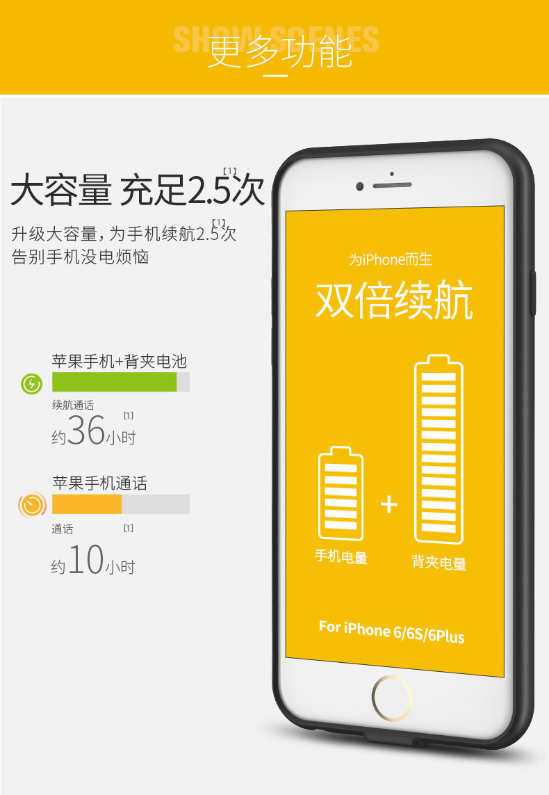 隔着手机壳也能用的无线充电宝,加手机壳也能用的背夹充电宝