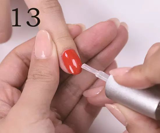 美甲教程初学涂甲油胶手法练习,做甲油胶美甲正确步骤图