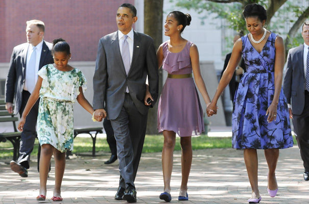 美国总统奥巴马育儿经验,奥巴马夫妇儿童
