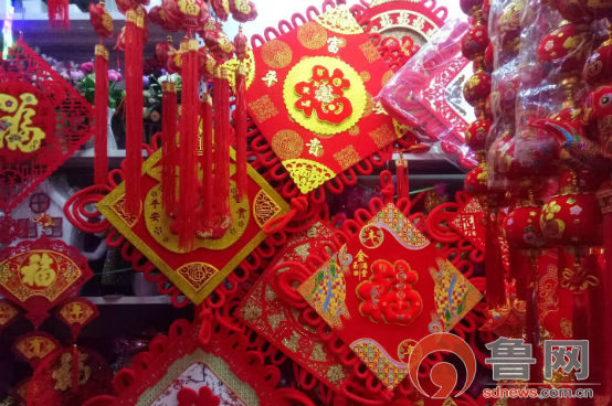 年货中国结福字挂件饰品,春节挂件装饰长款鞭炮