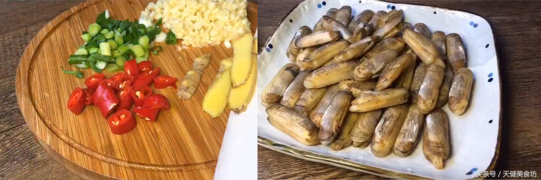 蛏子最美味的做法葱油蛏子,蛏子的清洗与蒜蓉蛏子家常做法