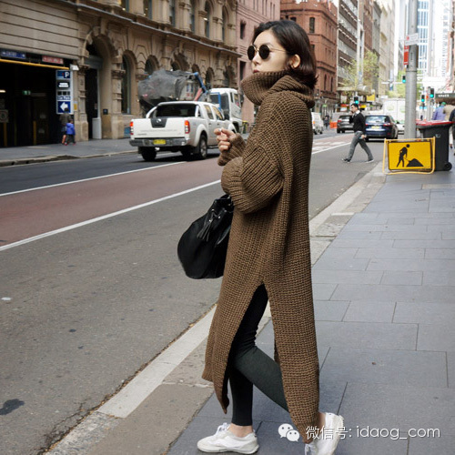 长款气质通勤毛衣,毛衣怎么搭配才有气场