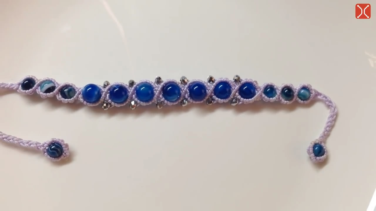 手链编织教程金刚结编织法,母亲节礼物diy手链编织