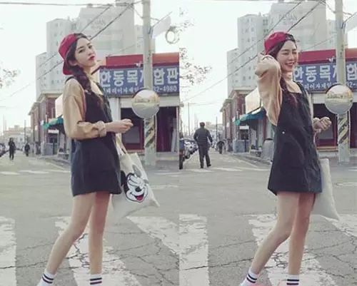 背带牛仔裙中长款文艺范儿,新款韩版牛仔宽松背带裙女款