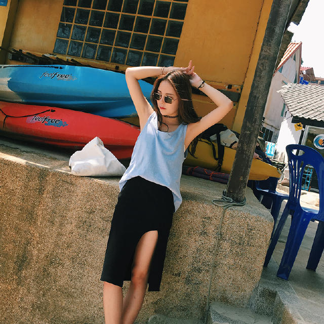 百搭一片式半身裙,百搭显瘦A字半身裙