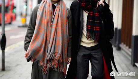 围巾怎样系上档次,男式围巾系法大全