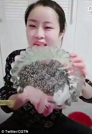 英国网友热议：中国美女主播咬冰块