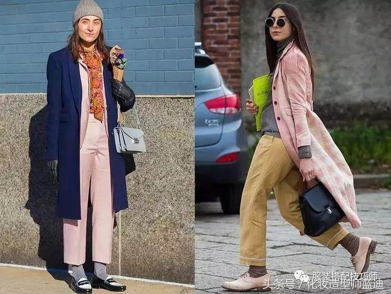 袜子鞋的穿衣搭配图,时尚穿搭小技巧袜子怎么穿好看