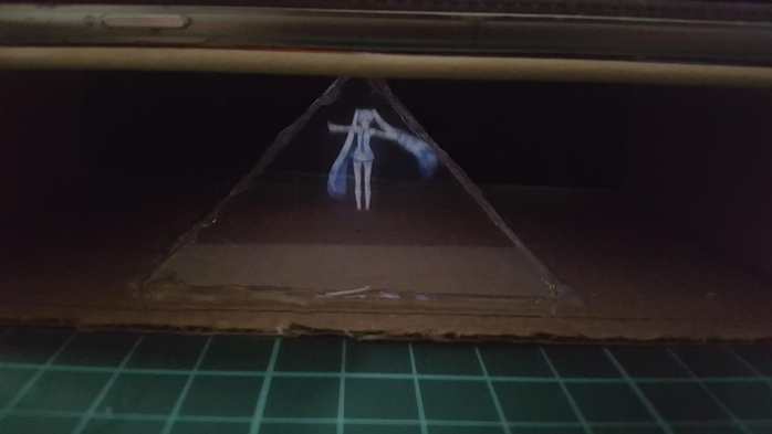 自制初音投影仪,全息立体投影初音