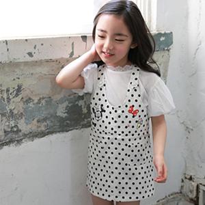 女宝牛仔背带裙亲子装,森系背带裙穿搭宝宝