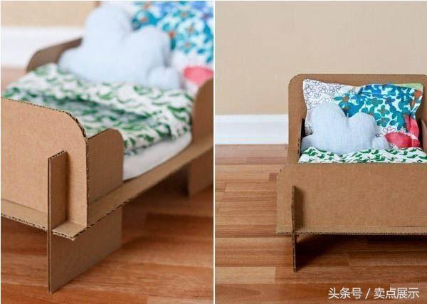 瓦楞纸手工diy儿童玩具,纸皮手工制作芭比房子