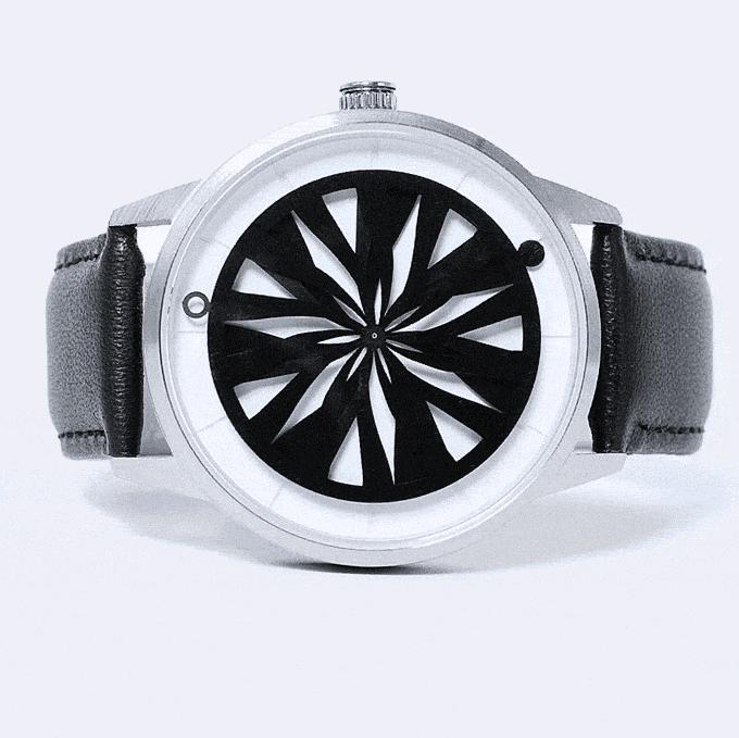 极简设计的思想与深度,流动的时间钟表绘画