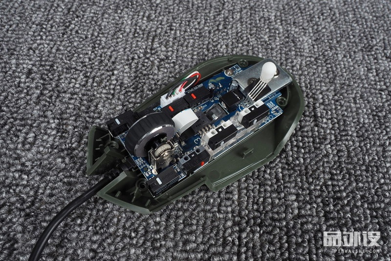 达尔优牧马人em915鼠标拆解,达尔优em915黑色裂纹版游戏鼠标