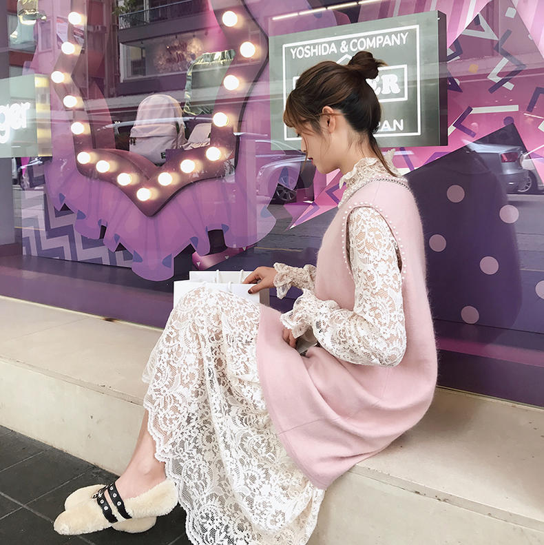 白色马甲线针织搭配,针织马甲有效穿搭