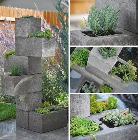 庭院绿植造型砖,水泥绿植造型设计