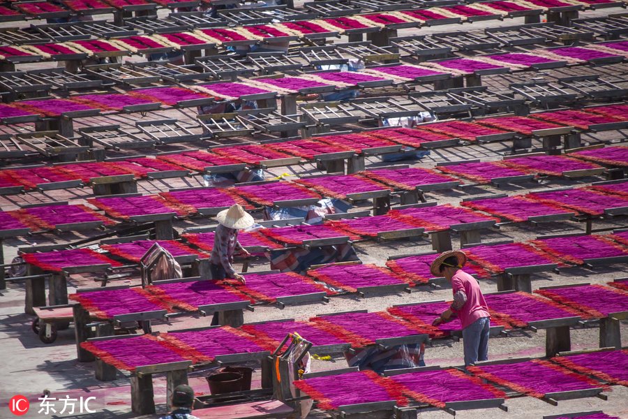 福建永春达埔制香厂中国香都,血色染红