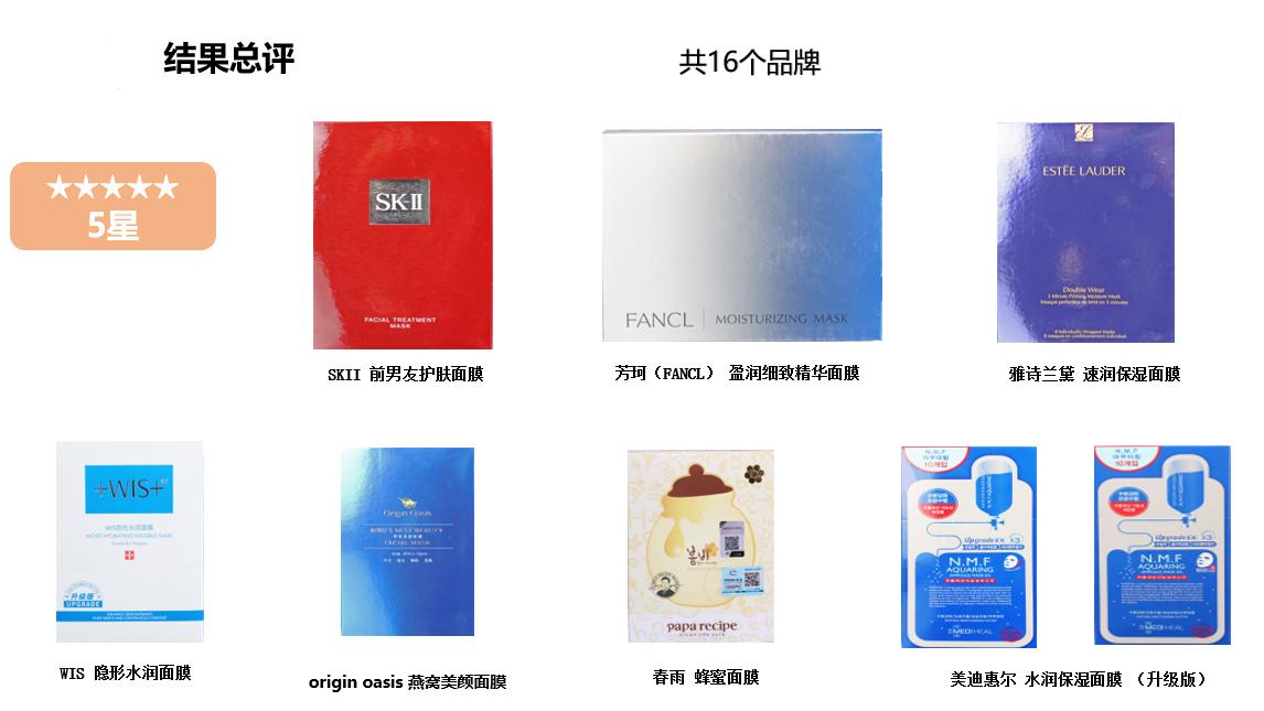 30-40面膜推荐测评,各品牌面膜对比