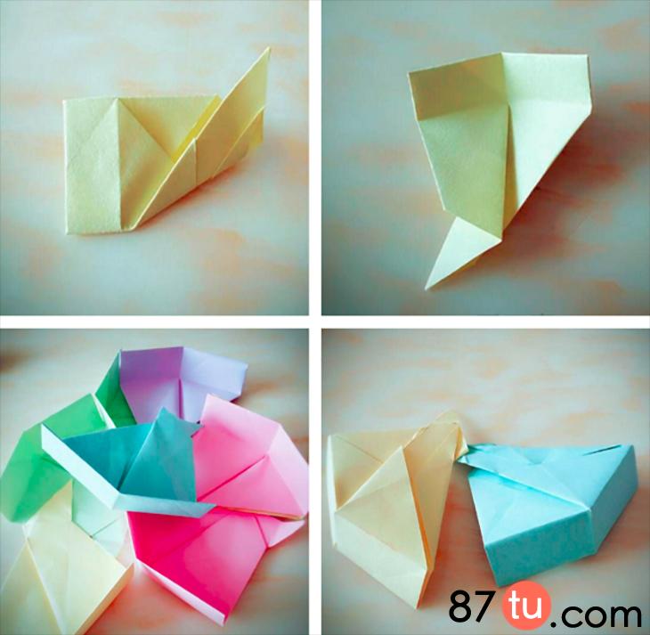 牛奶礼盒怎么折图解,糖果礼盒的折法图解