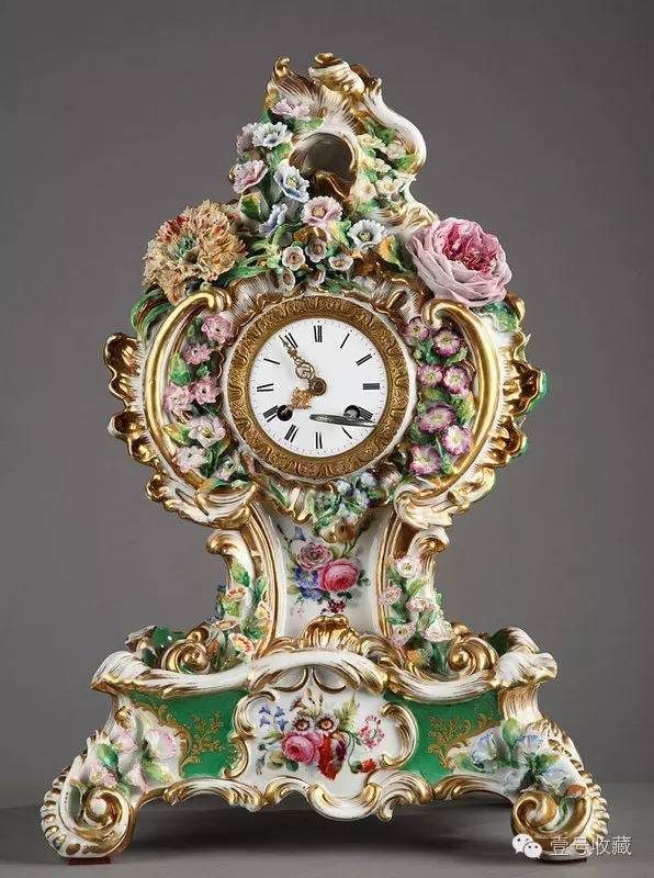 欧洲古董钟白色珐琅表盘,富玩珠宝穷玩表