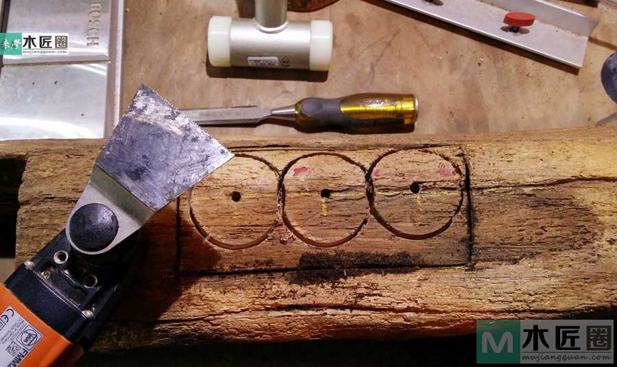 圆树桩小夜灯,树桩小夜灯