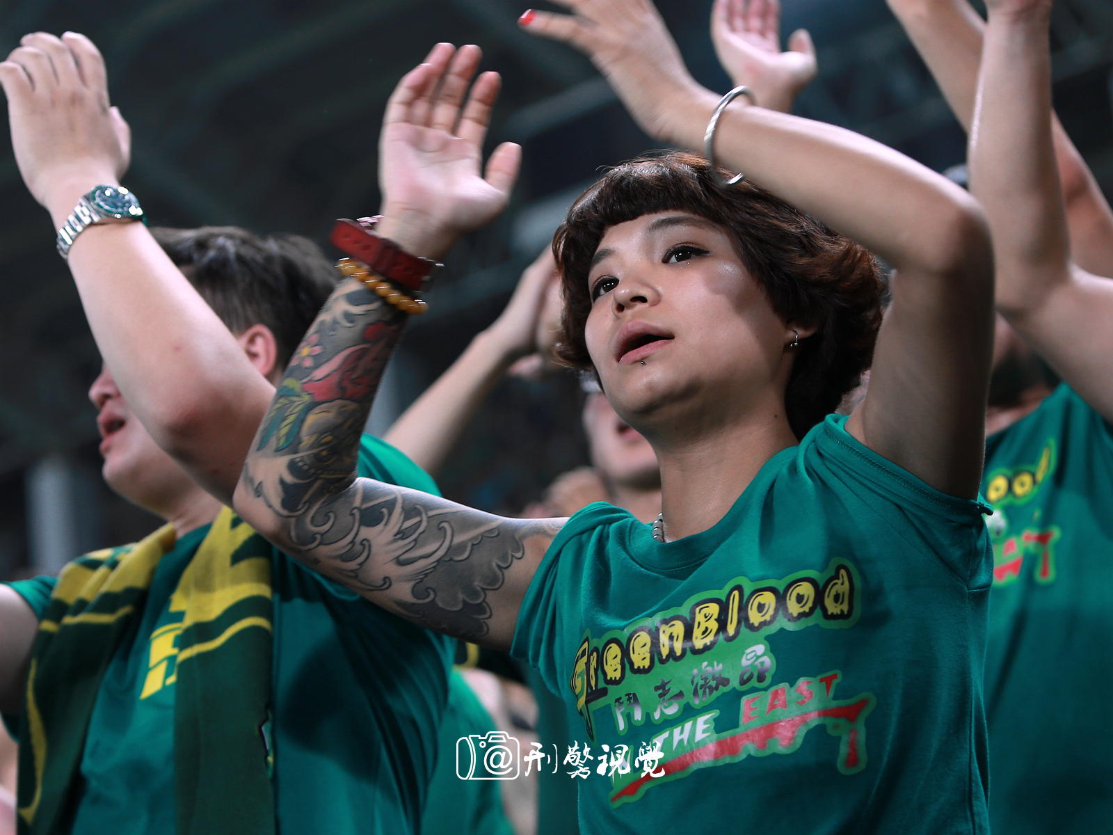 中超联赛纹身,国安啦啦队中超赛场