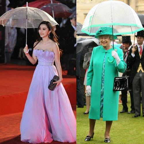 据说,美女都喜欢这么打伞