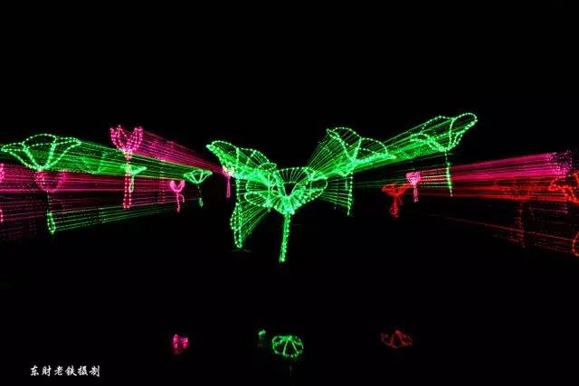 五彩斑斓的灯光夜晚,夜晚的璀璨灯光