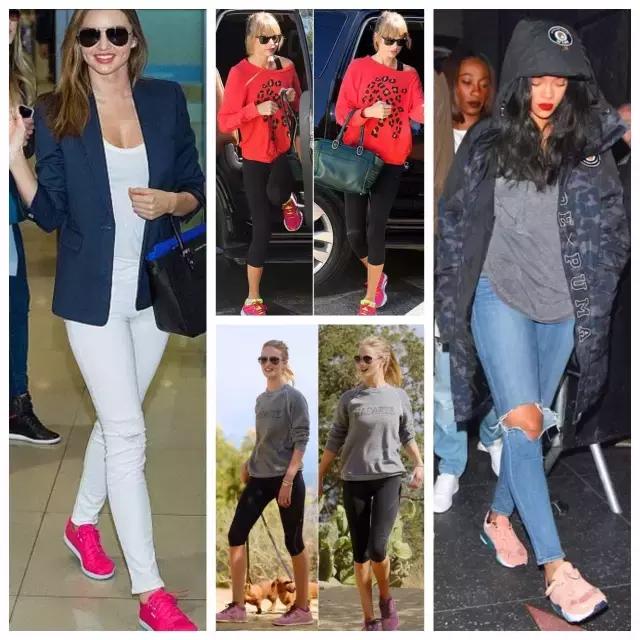 60岁阿姨都穿小白鞋，那我只好穿小粉鞋了