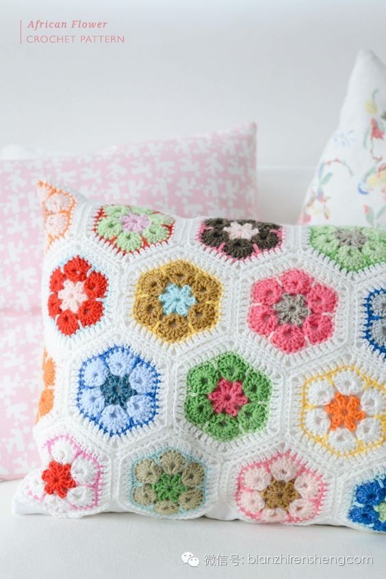 非洲菊拼花的钩针图解,非洲菊拼花钩针教程