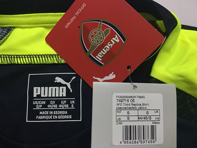 阿森纳20-21第二客场球衣,2016-17阿森纳主场球衣