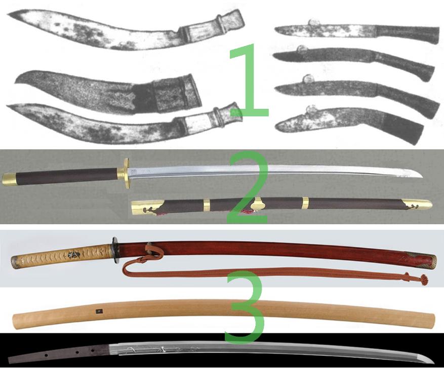 苗刀和日本刀图片,苗刀是山寨的吗