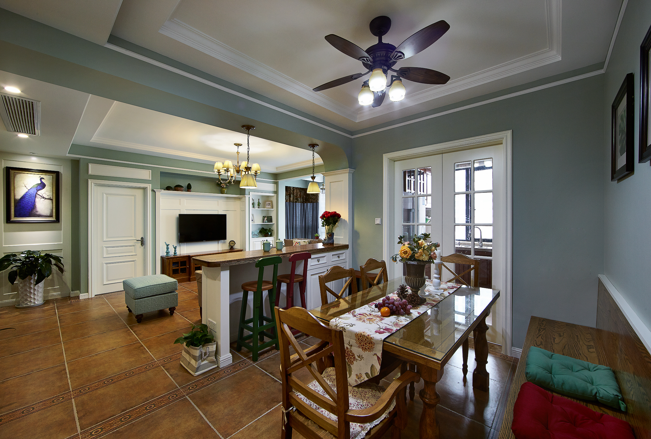 一步一风景，新乡馨华佳苑160平美式乡村风设计