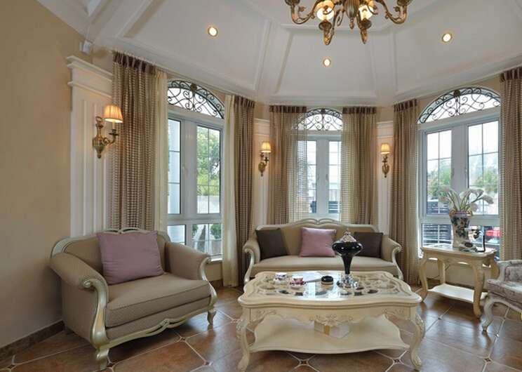 跃层280欧式装修效果图,280平大平层欧式装修效果图